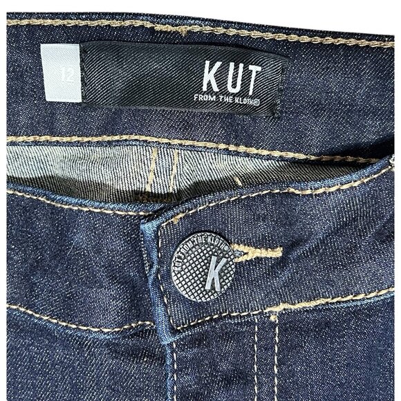 Kut From The Kloth Diana Kurvy Skinny Mid Rise Stretch Blue Jeans Women Size 12 - Picture 10 of 16
